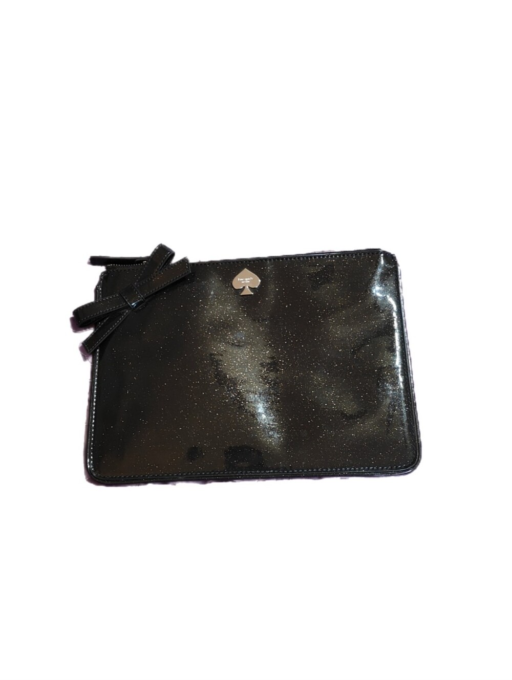 Kate Spade Black Glitter Clutch